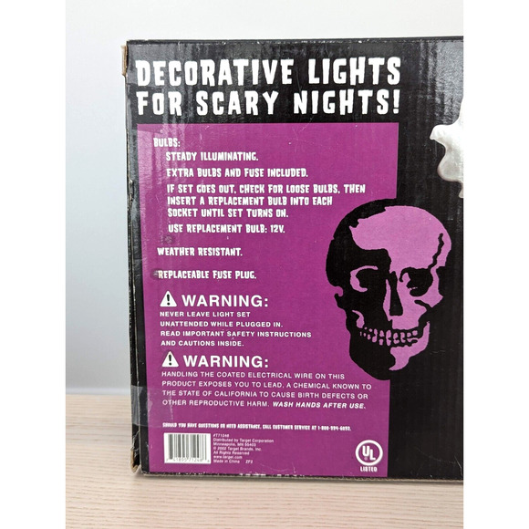 Vtg Eerie Descents Glowing Ghoulish Ghosts Blow Mold Halloween String Light Rare - Picture 9 of 15